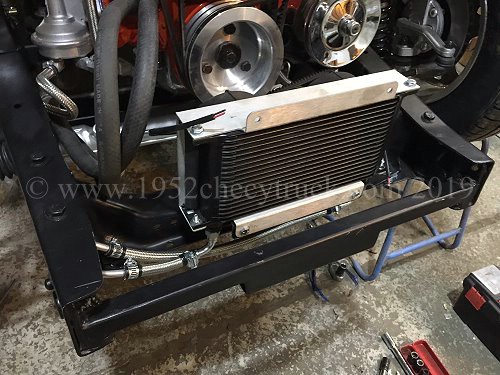 Transmission cooler in the air flow