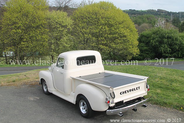 Hard tonneau cover for the 1947-53 Chevy truck.