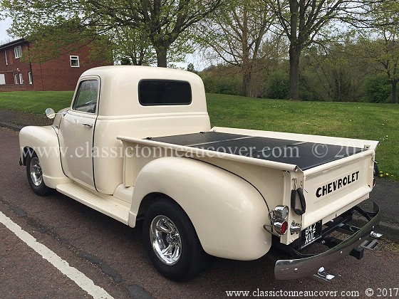 Hard tonneau cover for the 1947-53 Chevy truck.