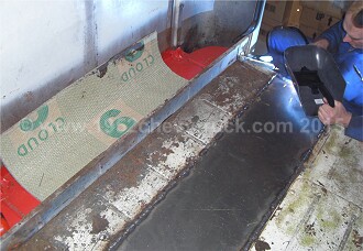 Welding in a flat floor.. After.