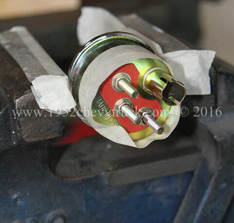 cutting the gauge.