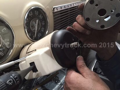 1952 Chevy truck steering wheel.