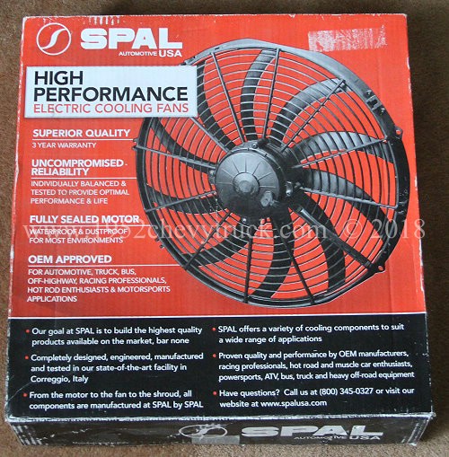 High performance Spal electric fan