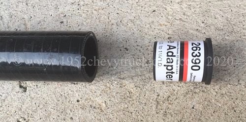 Top hose 1.5 inch to 1.25 inch reducer.